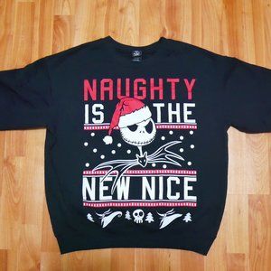 Disney The Nightmare Before Christmas Sweatshirt Boy's Size L Black Long Sleeve